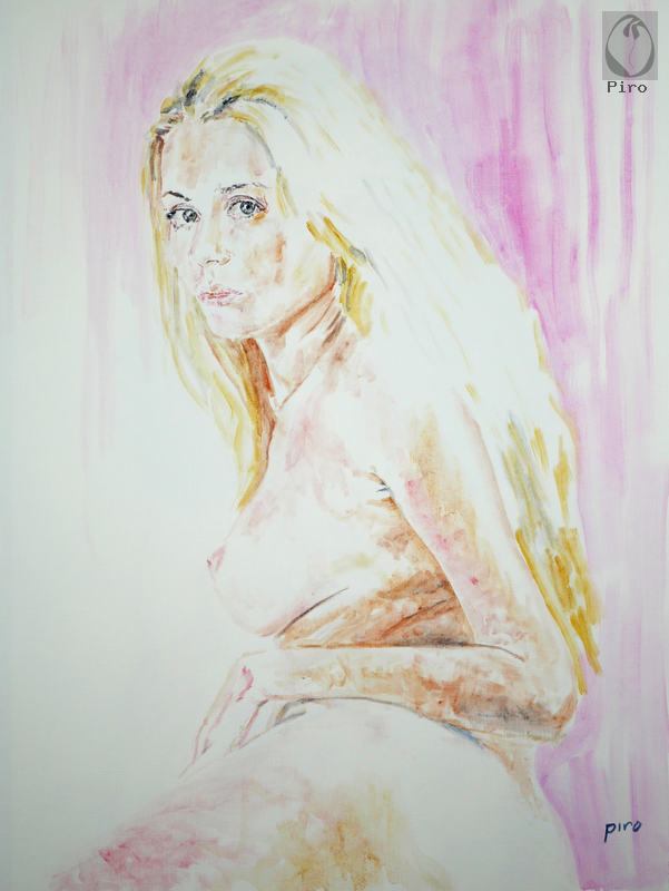 oil on paper - olio su carta di Piro
